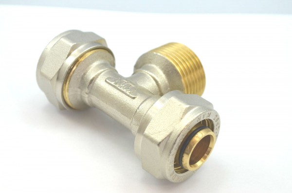 Schraubfitting T-Stück mit Außengewinde für Mehrschichtverbundrohr